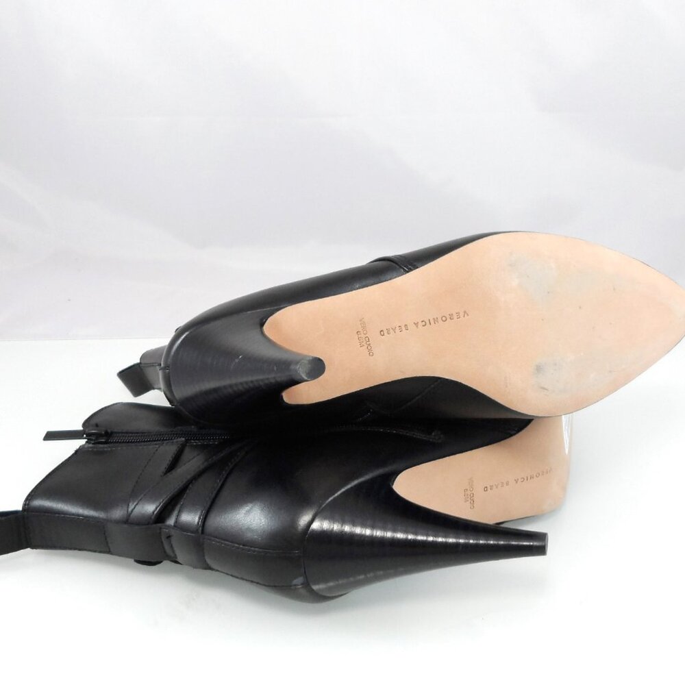 New$550 VERONICA BEARD Sohelia Buckled Strap Leather High-heel Ankle Boots 6.5 - Picture 8 of 11